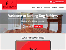 Tablet Screenshot of barkingdogbuilders.com